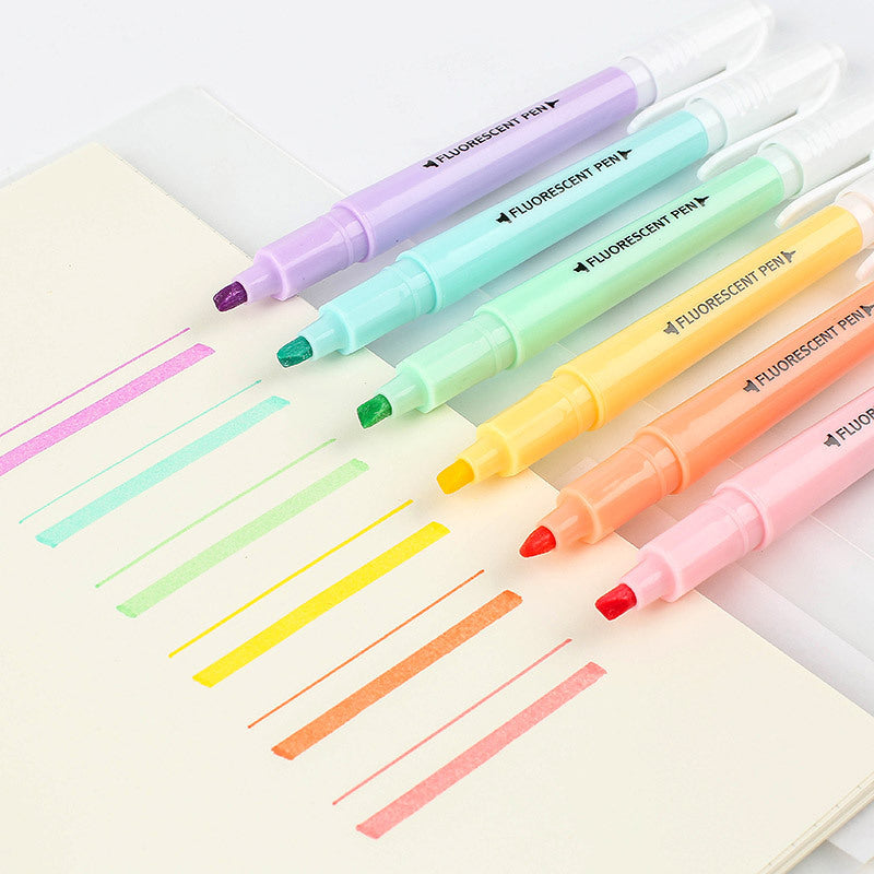 Colored Thick Strokes And Accent Pens Candy Color Pastel Note Set