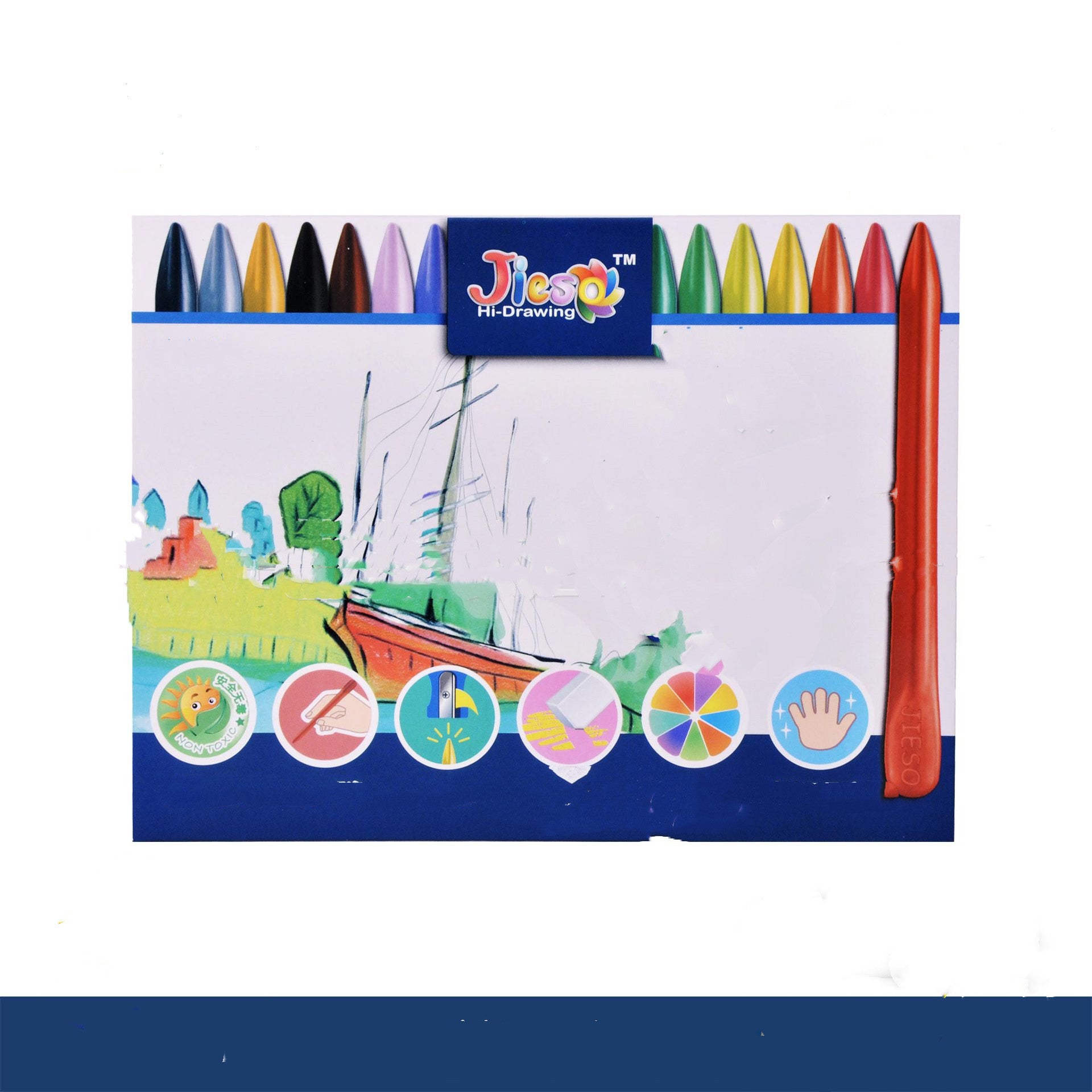 Children Not Dirty Hands Plastic Crayon Painting Kindergarten Oil Pastel Crayons
