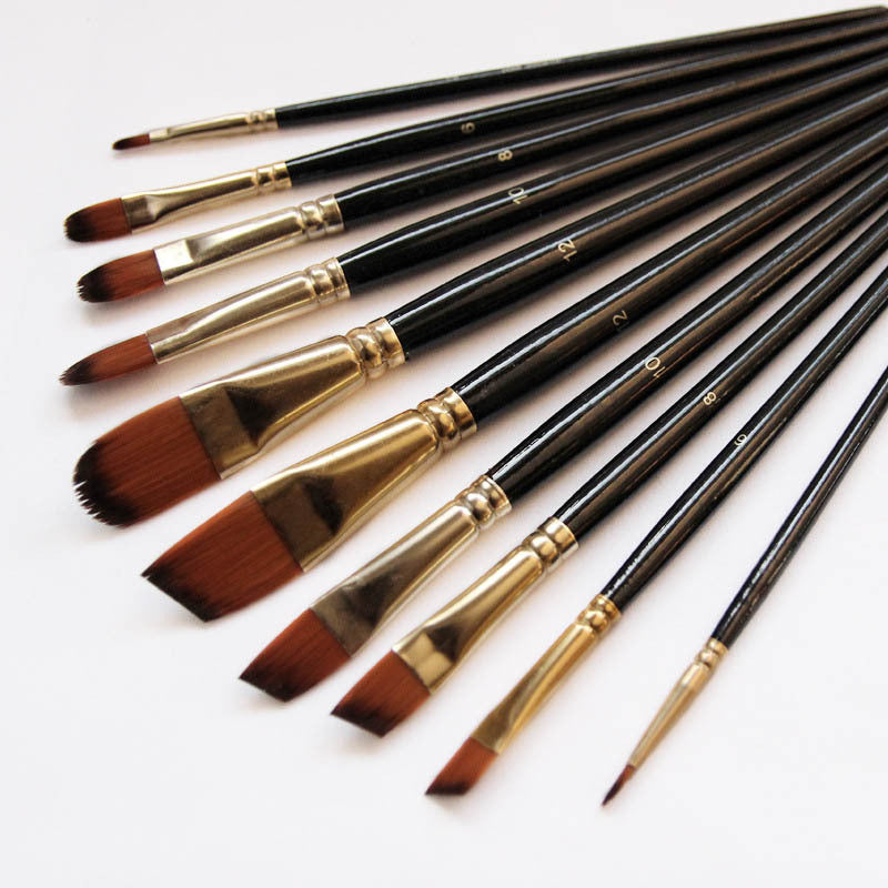 Line pen gouache oil brush set