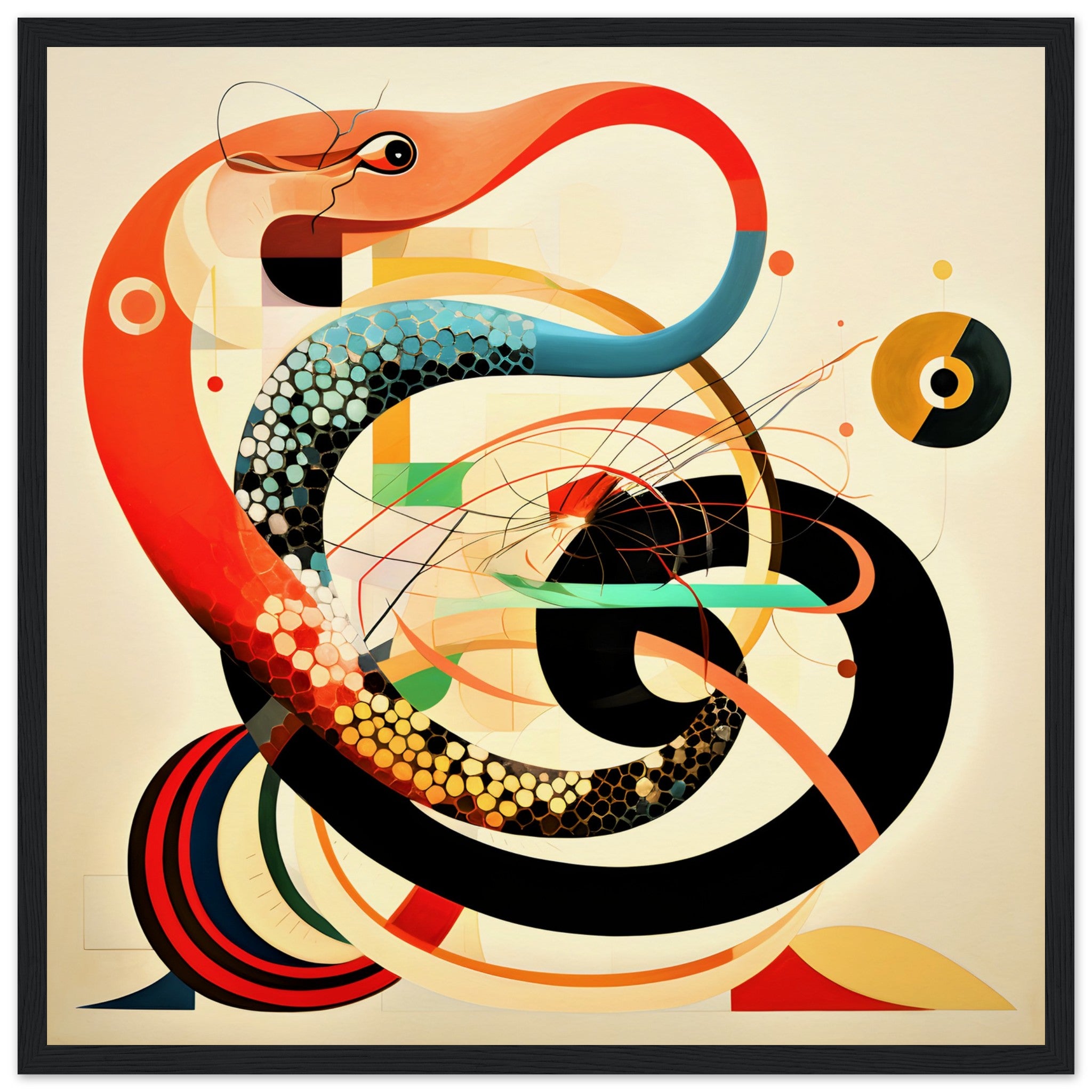 Abstract Twisted Serpent Art Wall Decor