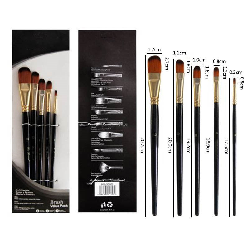 Line pen gouache oil brush set