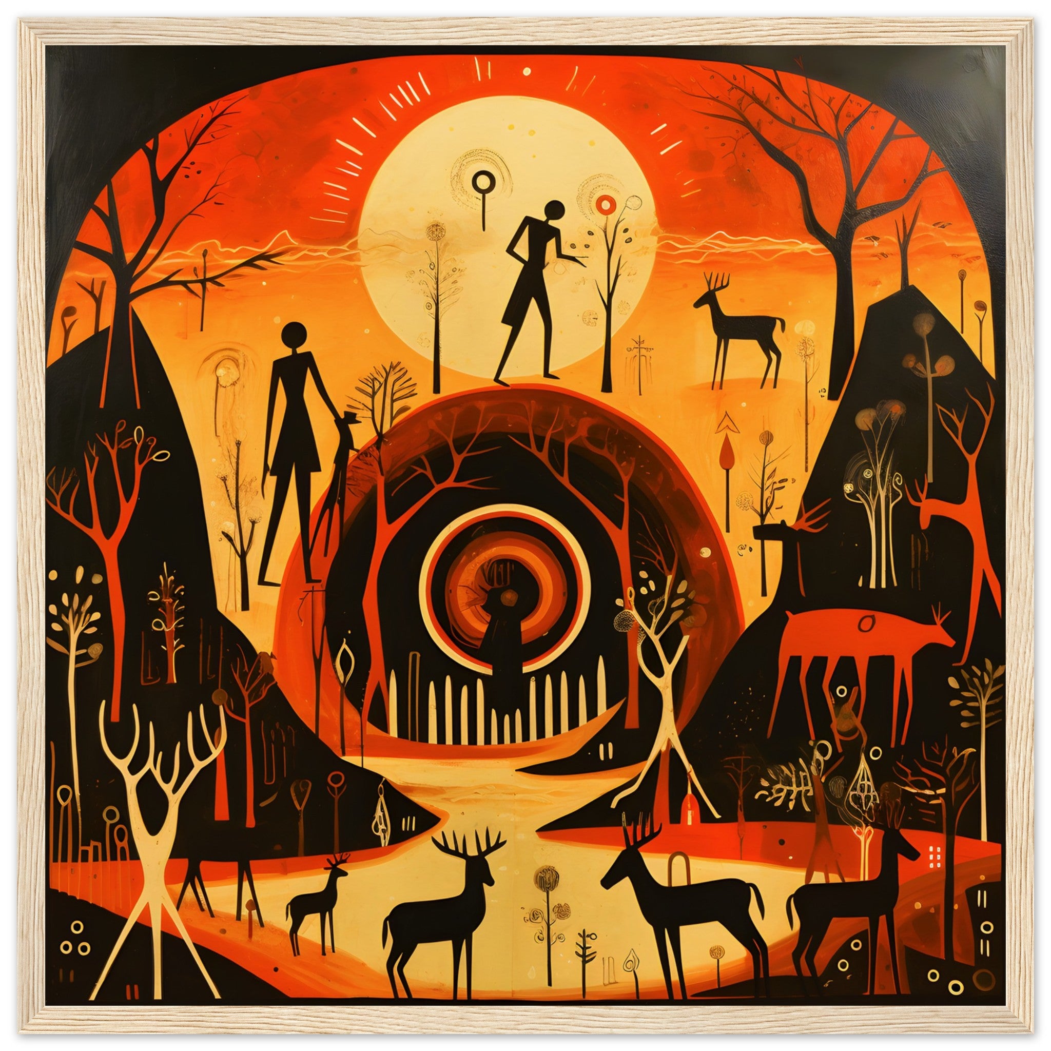 Caveman Scene Wall Art Design