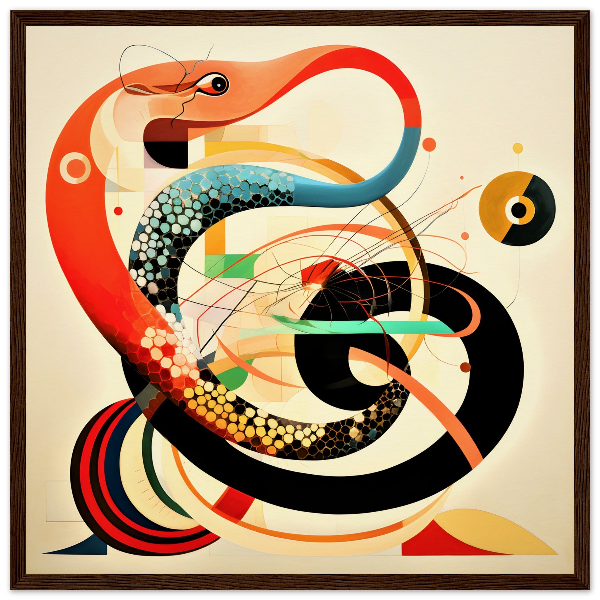 Abstract Twisted Serpent Art Wall Decor