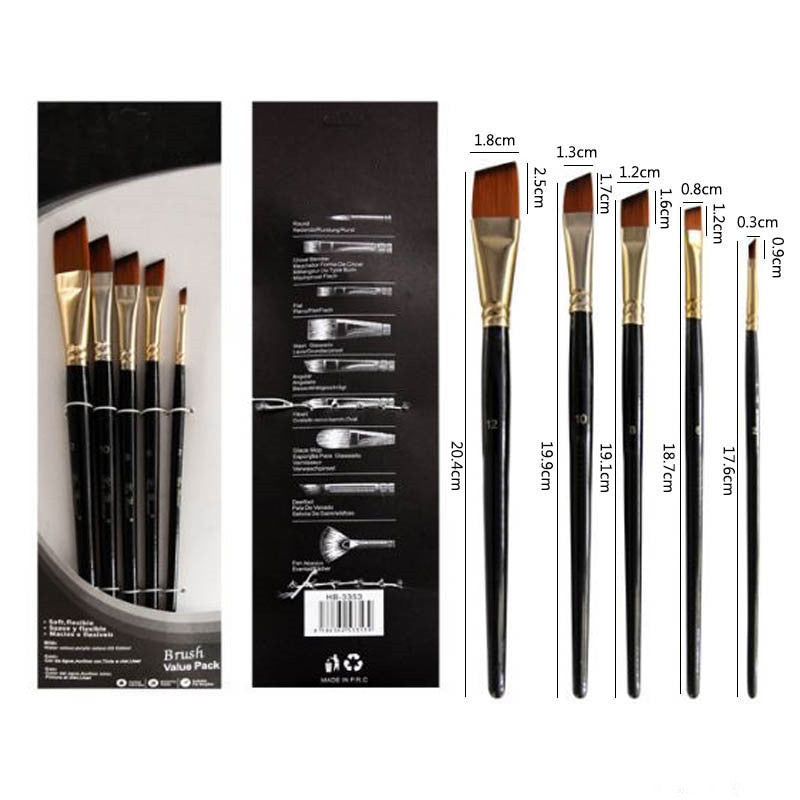 Line pen gouache oil brush set