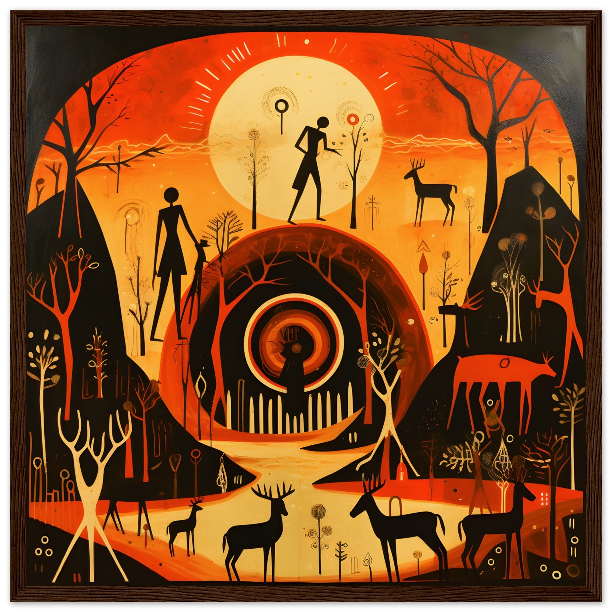 Caveman Scene Wall Art Design
