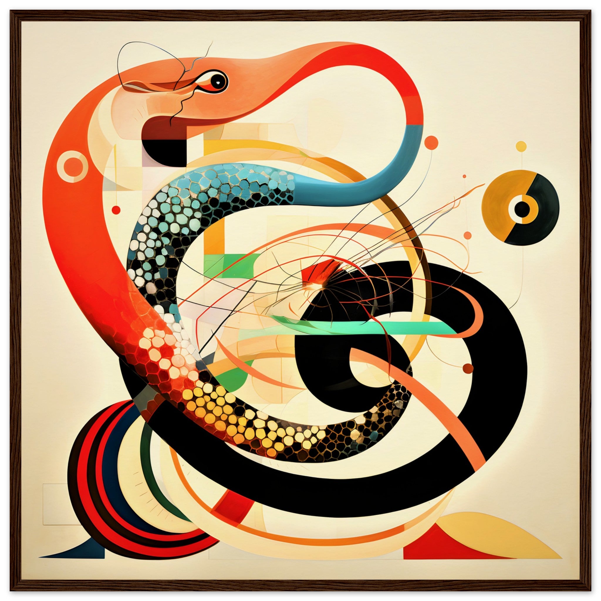 Abstract Twisted Serpent Art Wall Decor