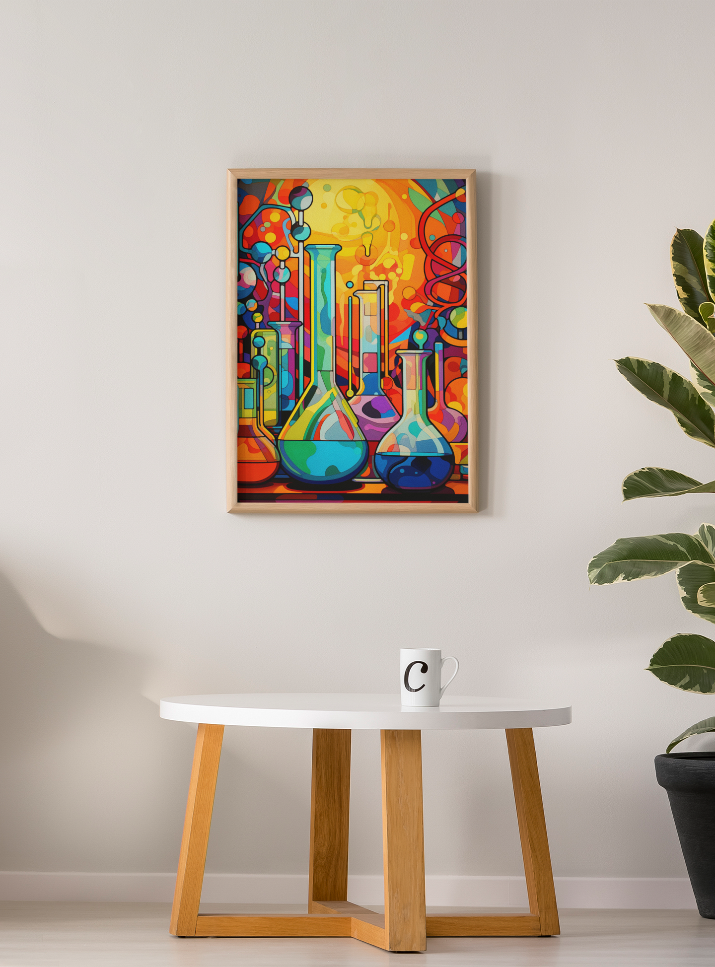 Color Chemistry Labware Wall Art Design