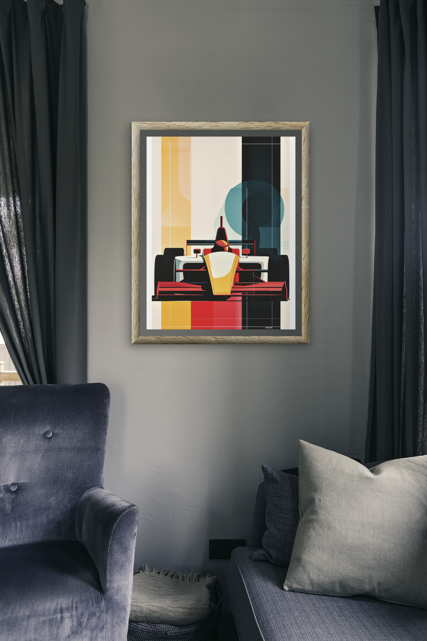 Formula 1 Poster Design Wall Art
