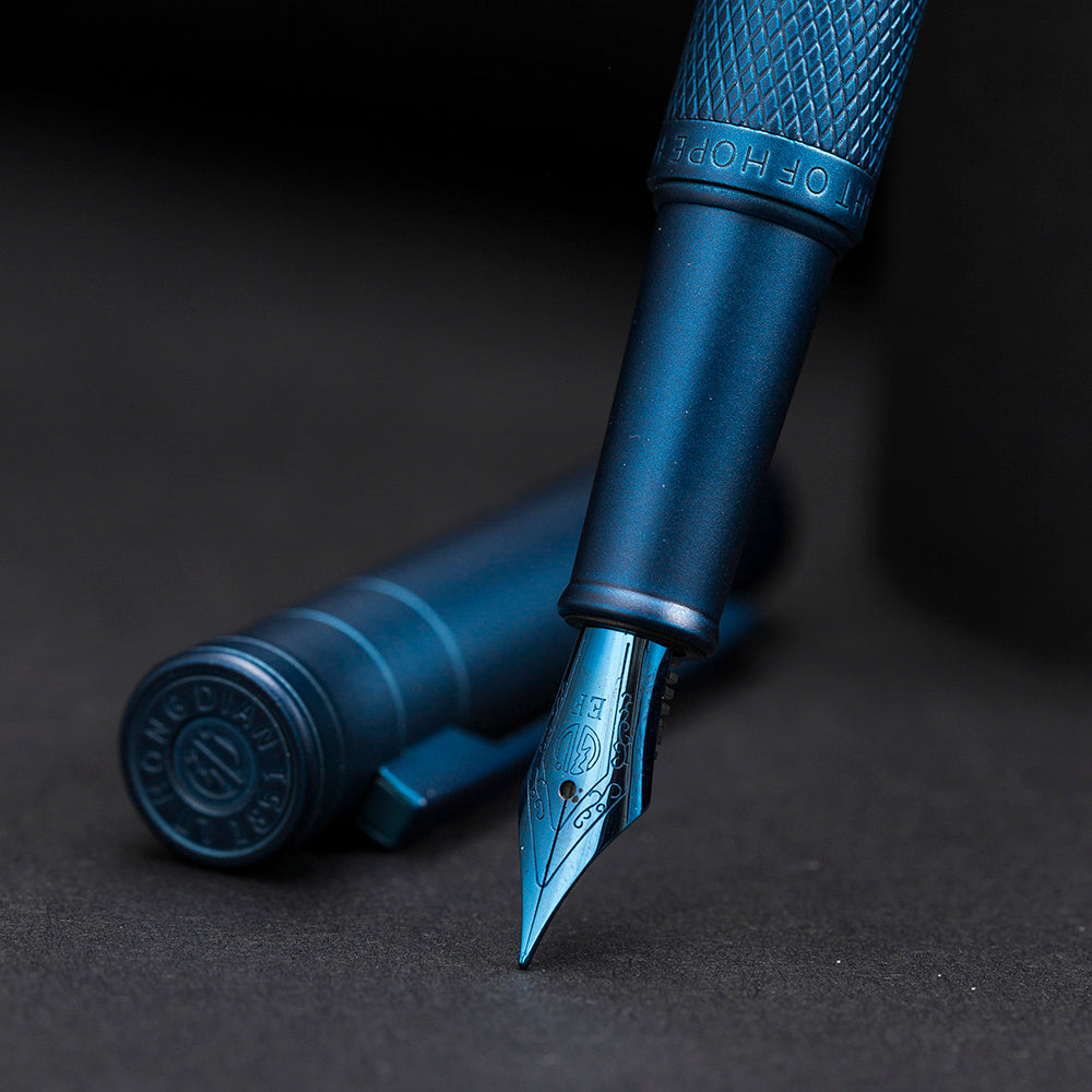 Retro Art Calligraphy Ink Sac Printing Lettering Blue Pen
