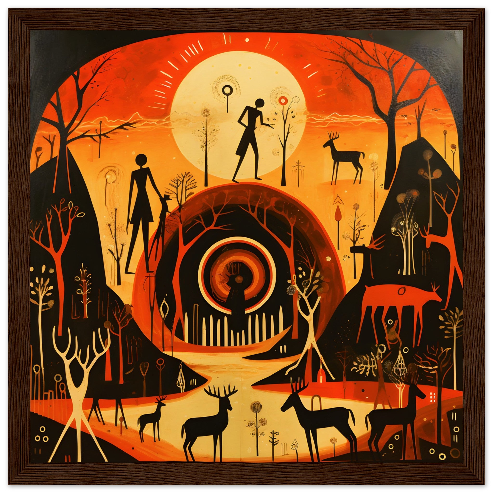 Caveman Scene Wall Art Design