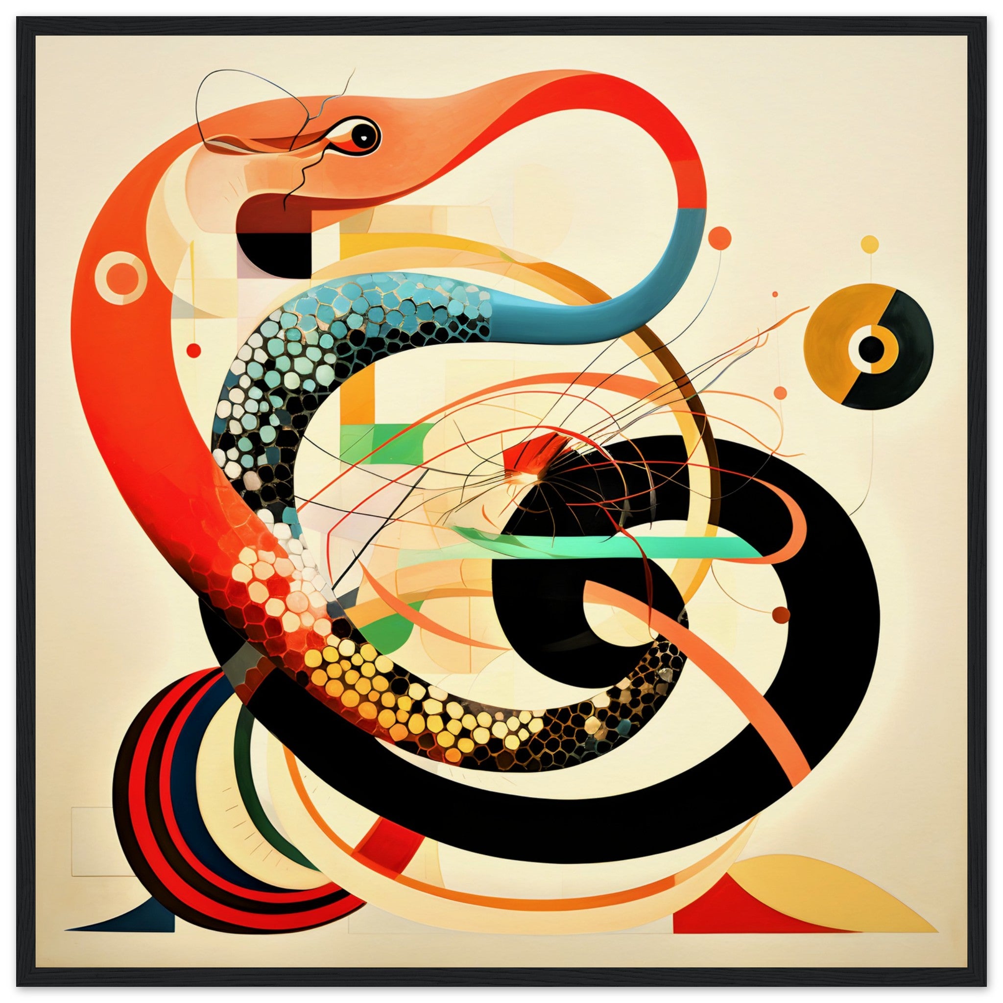 Abstract Twisted Serpent Art Wall Decor