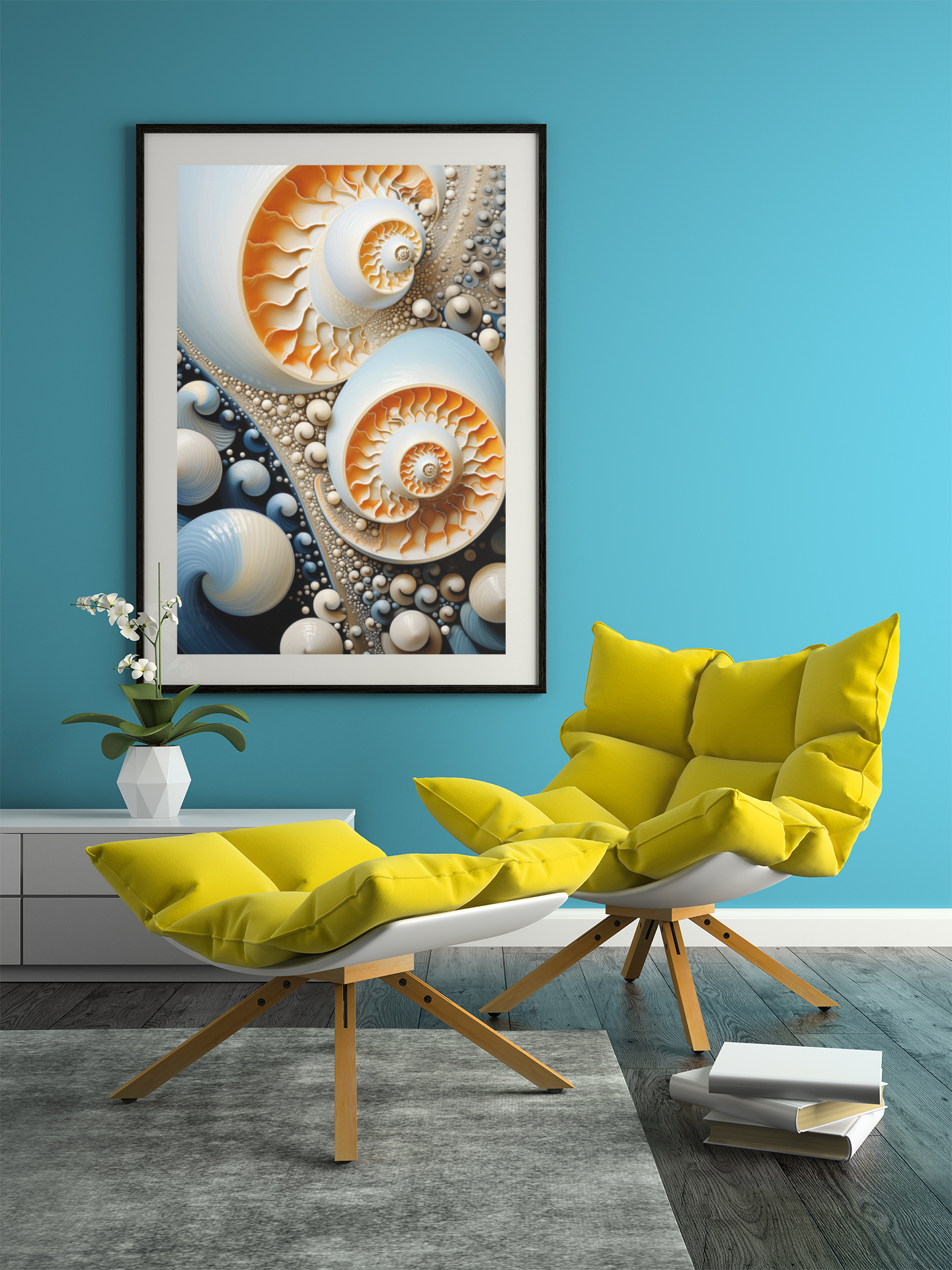 Nautilus Shells Shapes Wall Art