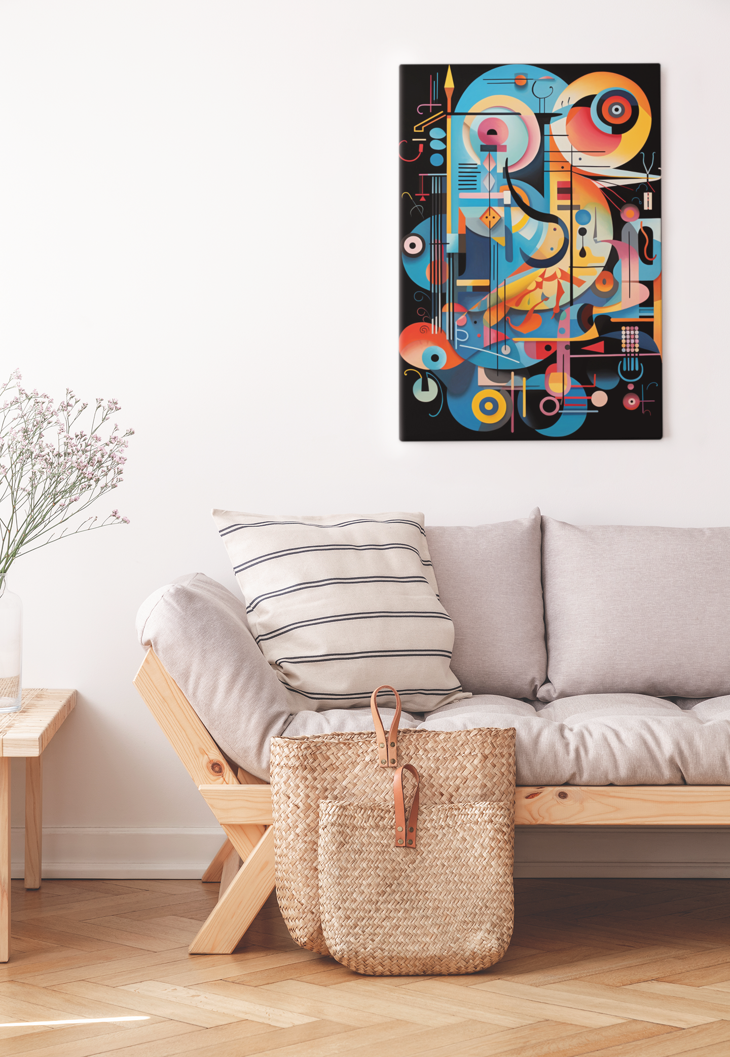 Dark Abstract Wall Art Design