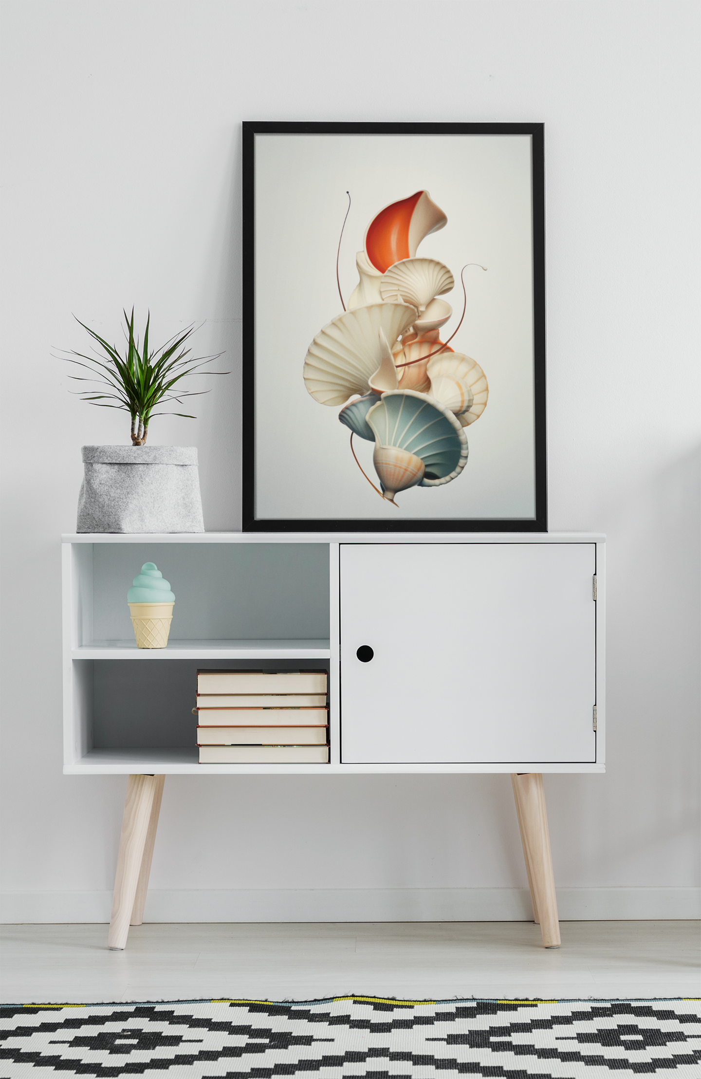 Sea Shells Morph Shapes Wall Art