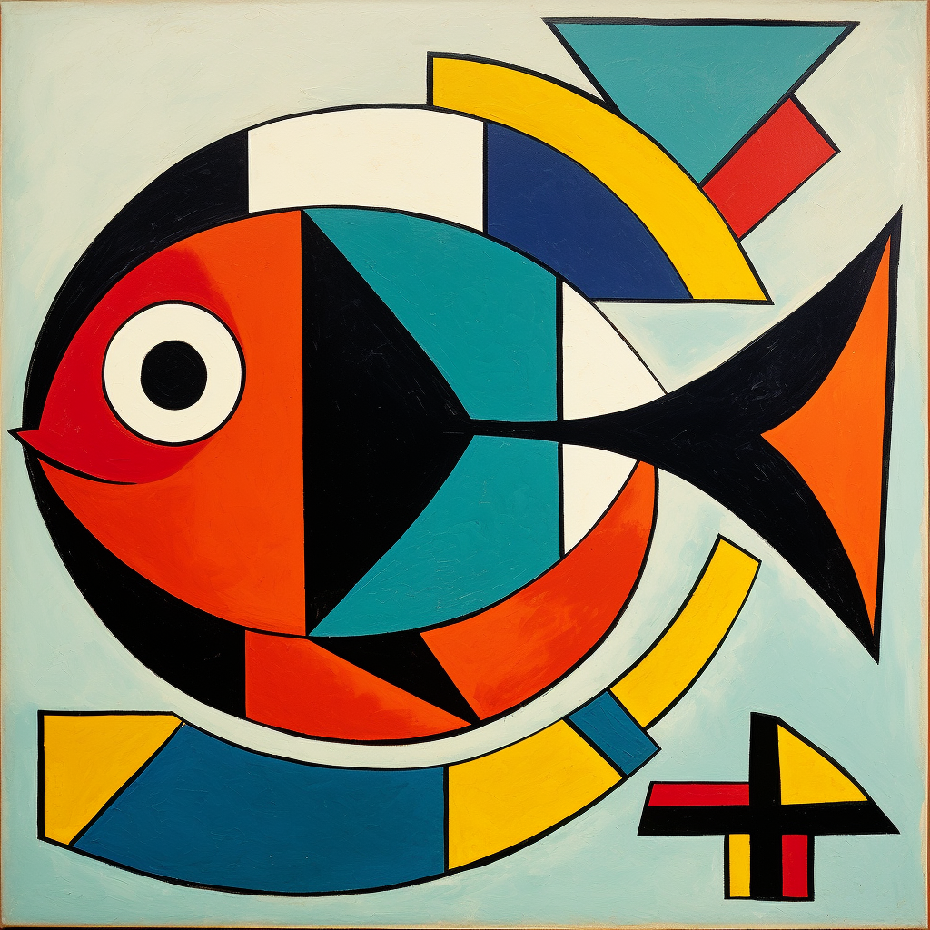 Abstract Fish in Geometrical Forms