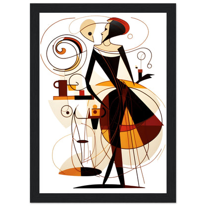Abstract Ledgard Style Coffee Woman Wall Decor