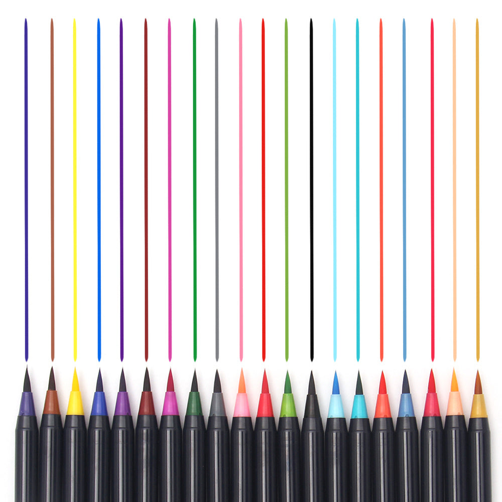 20 color watercolor soft brush set
