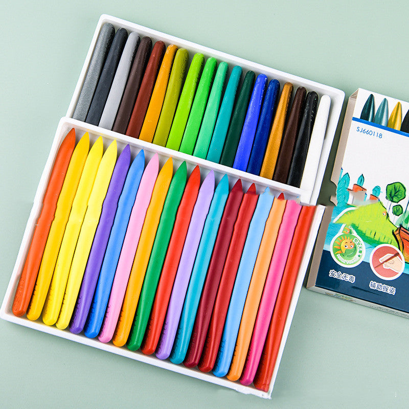 Children Not Dirty Hands Plastic Crayon Painting Kindergarten Oil Pastel Crayons