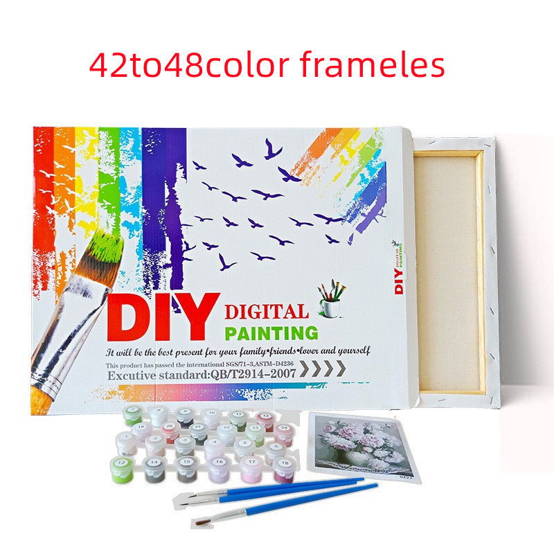 Acrylic Gift Paint Filled With Oil Painting