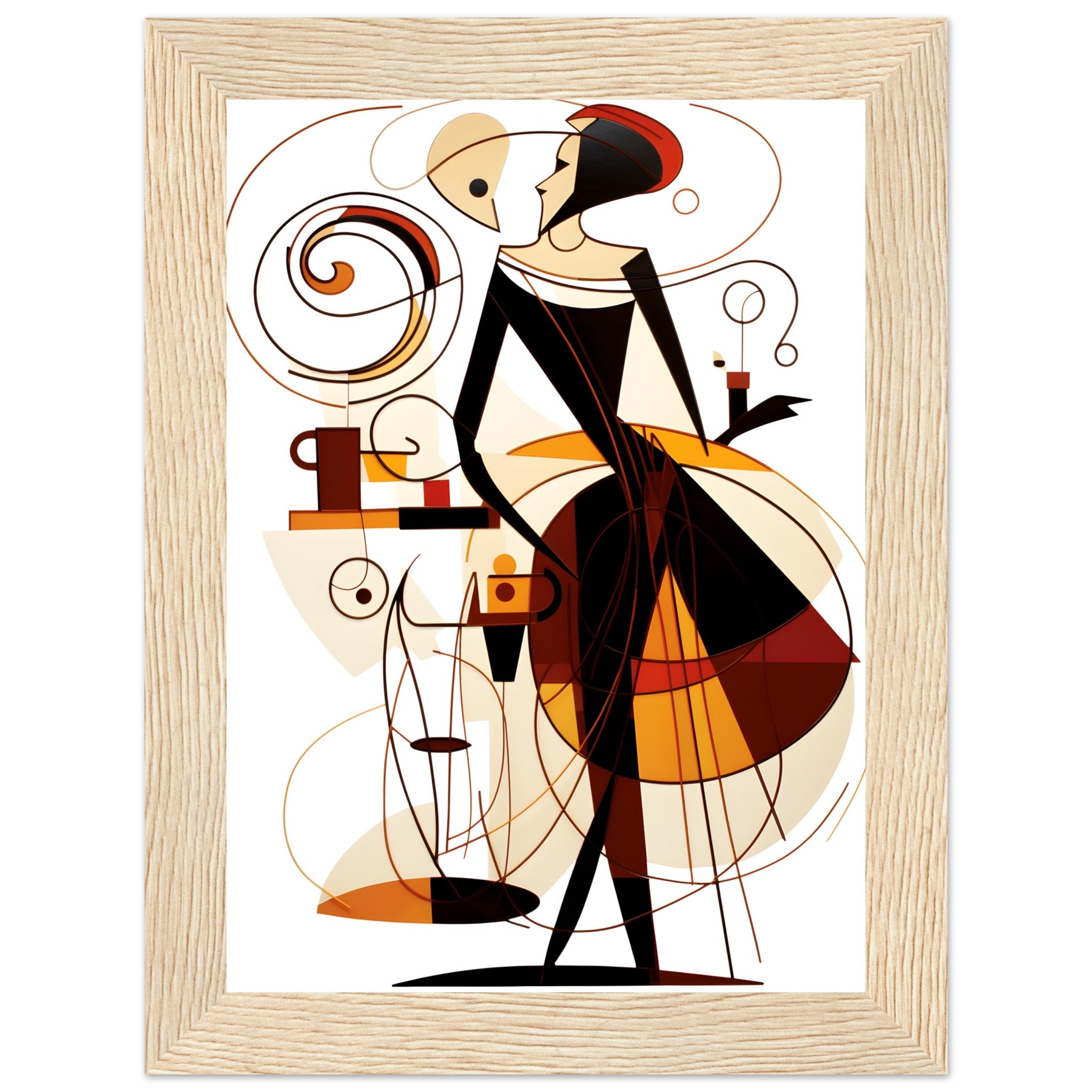 Abstract Ledgard Style Coffee Woman Wall Decor