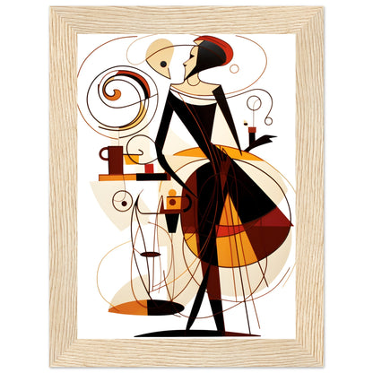 Abstract Ledgard Style Coffee Woman Wall Decor