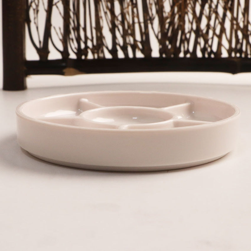White Round Plastic Palette With Lid