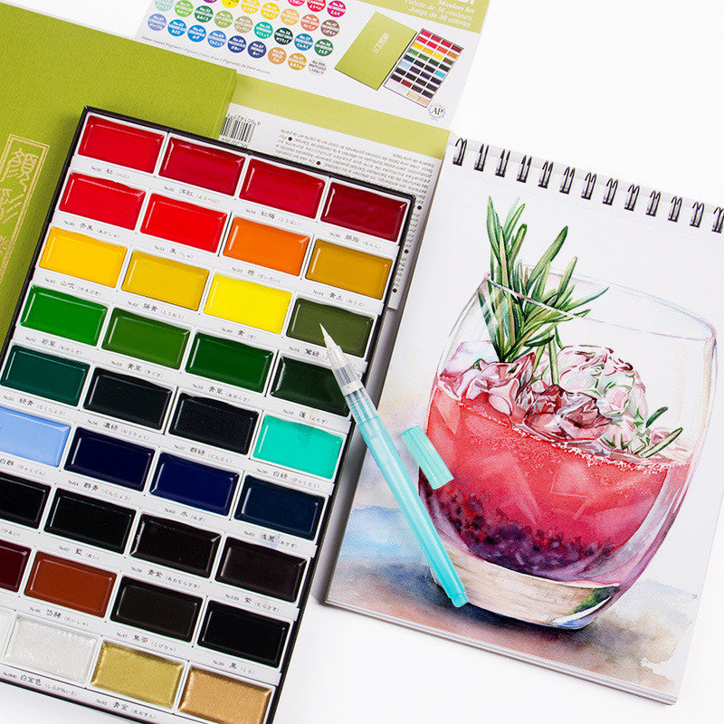 Solid Removable 12-color Watercolor Paint