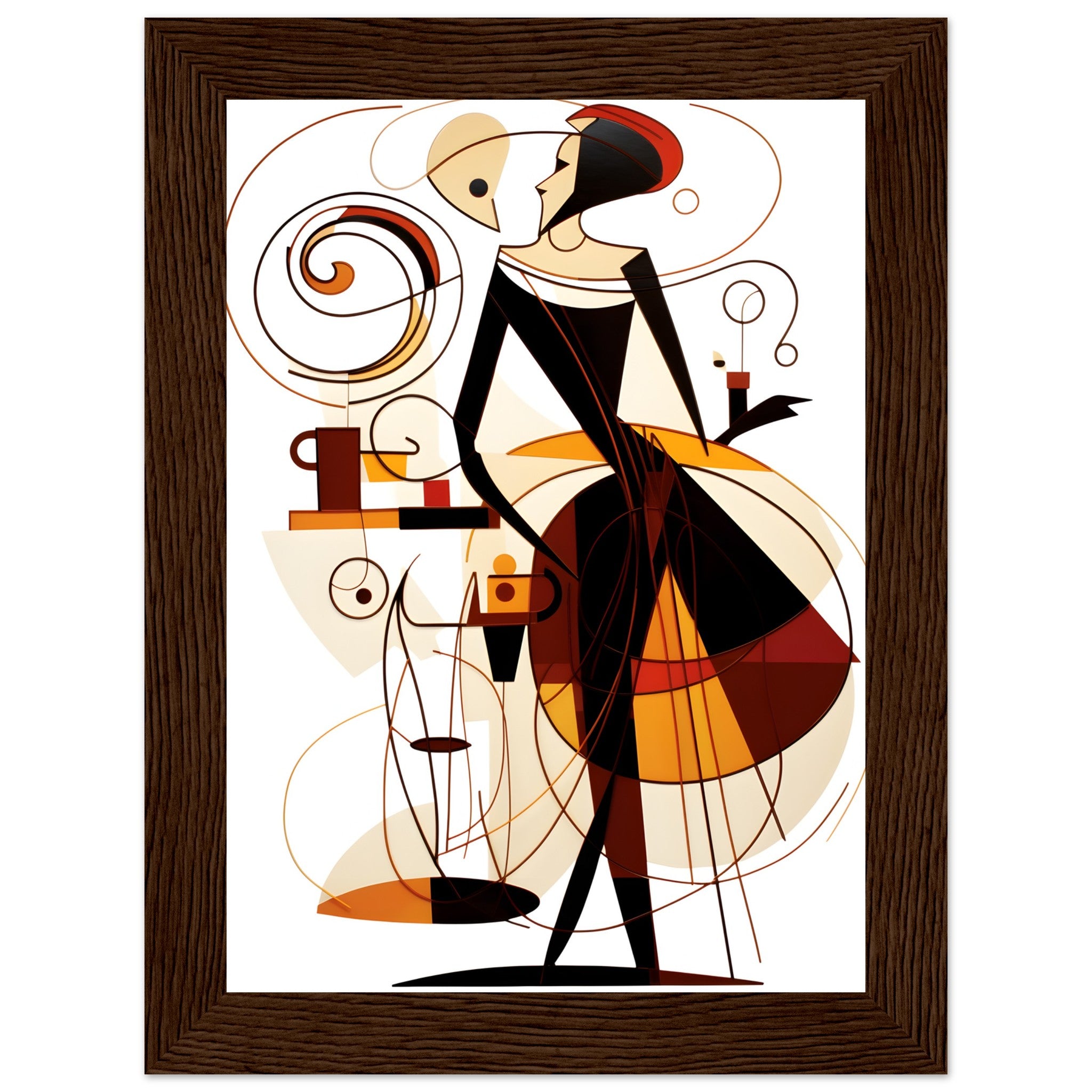 Abstract Ledgard Style Coffee Woman Wall Decor