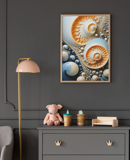 Nautilus Shells Shapes Wall Art