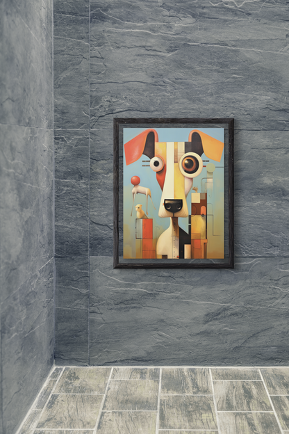 Absurd Style Abstract Dog Wall Art