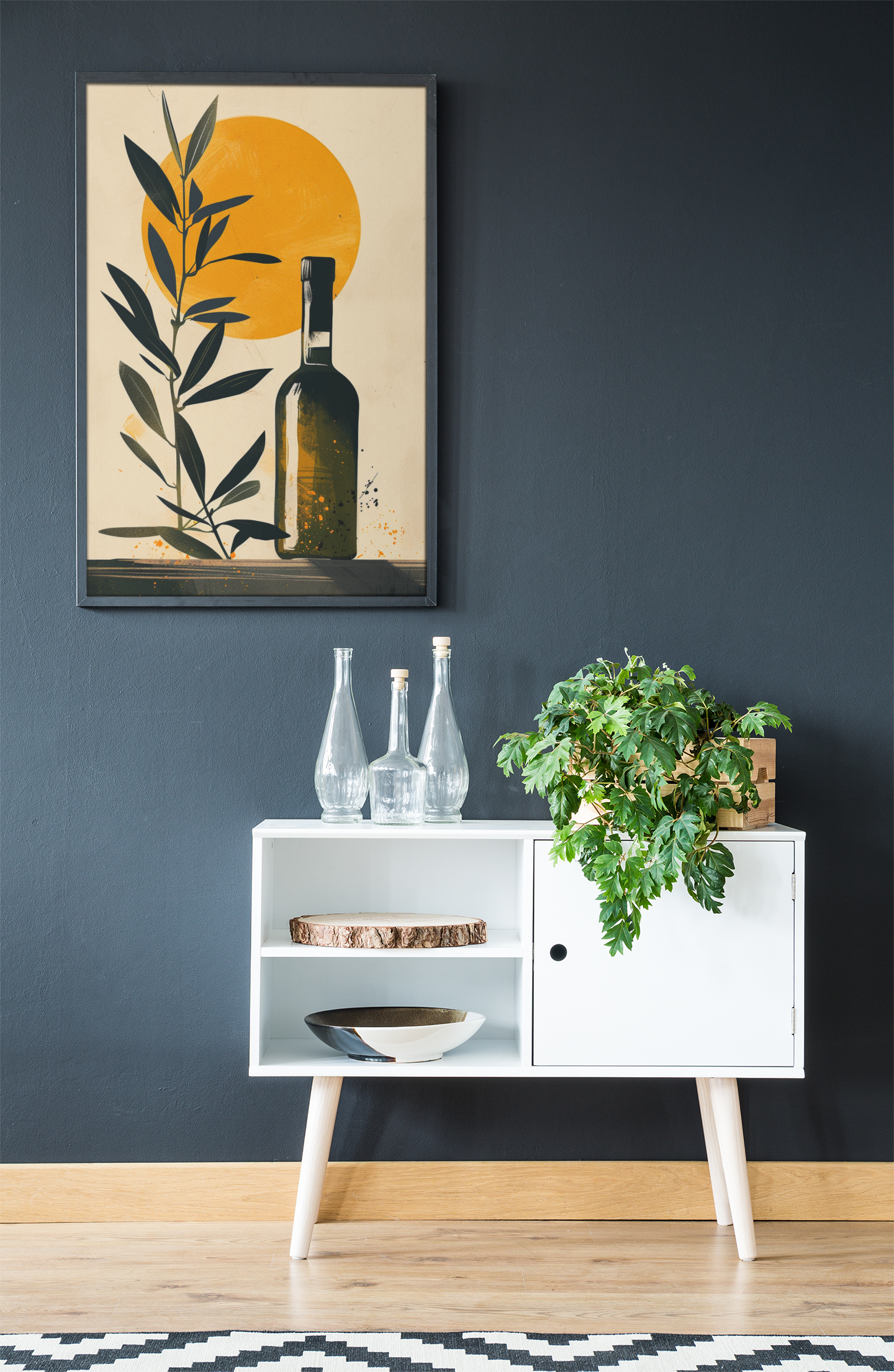Mediteranian Style Olive Oil Kitchen Art Decor