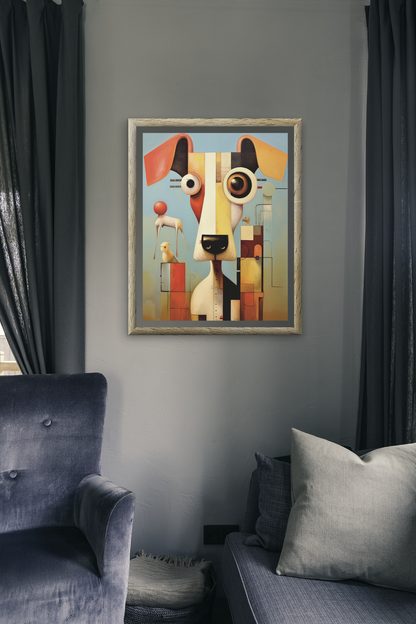 Absurd Style Abstract Dog Wall Art