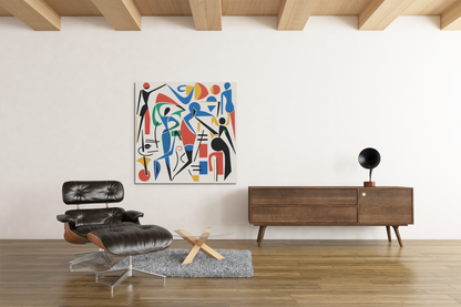 Abstract Music and Dance Party Wall Art Design