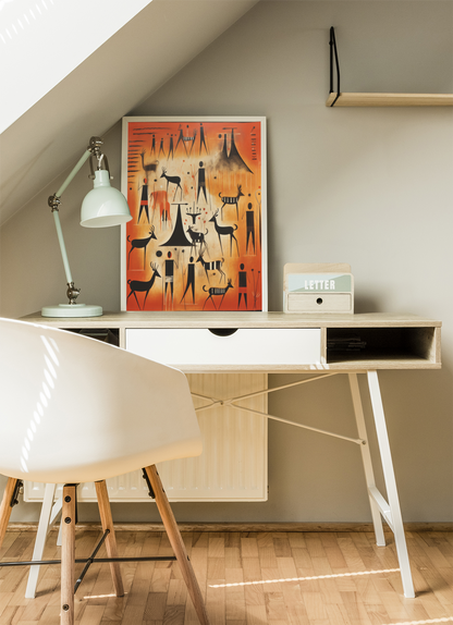 Abstract Cave Art Wall Decor