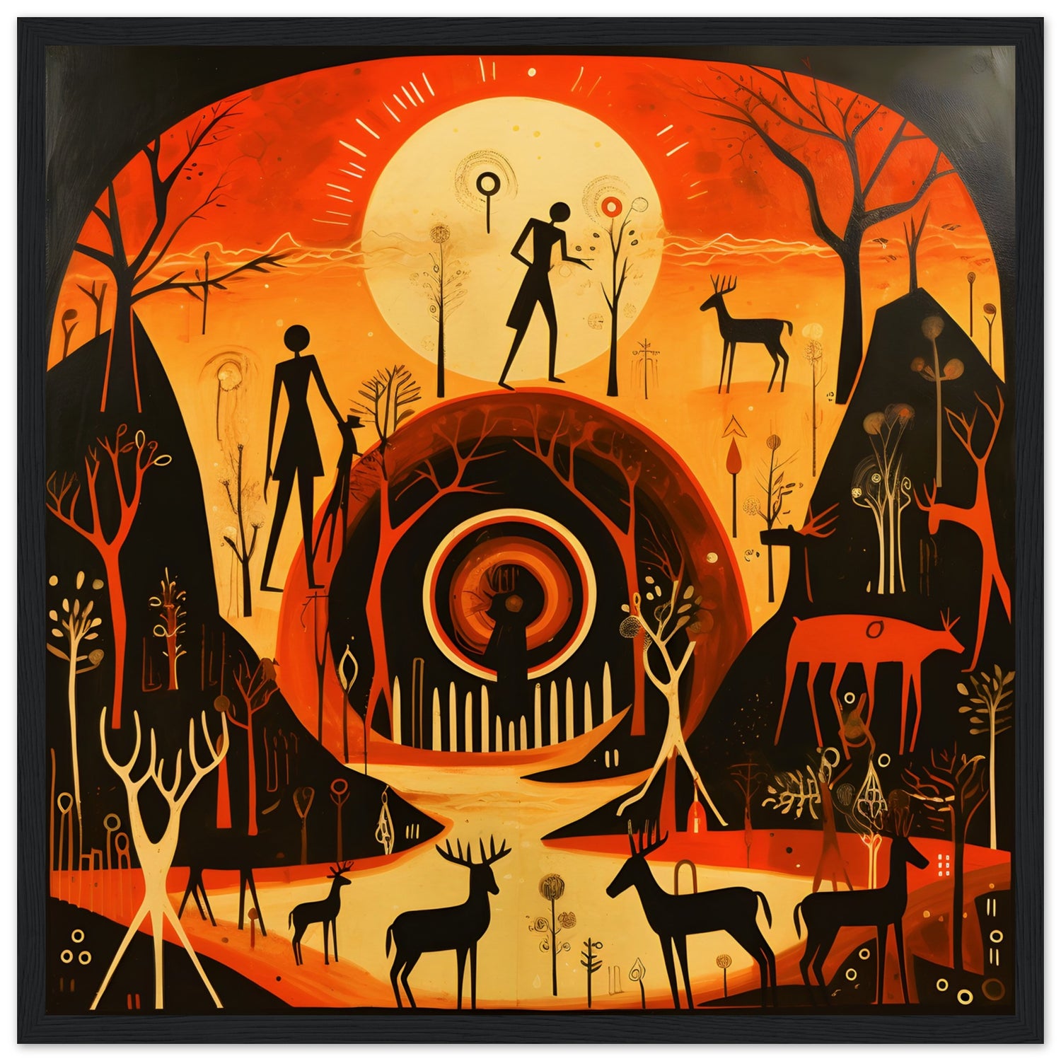 Caveman Scene Wall Art Design