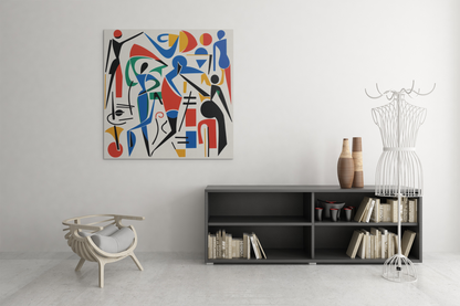 Abstract Music and Dance Party Wall Art Design