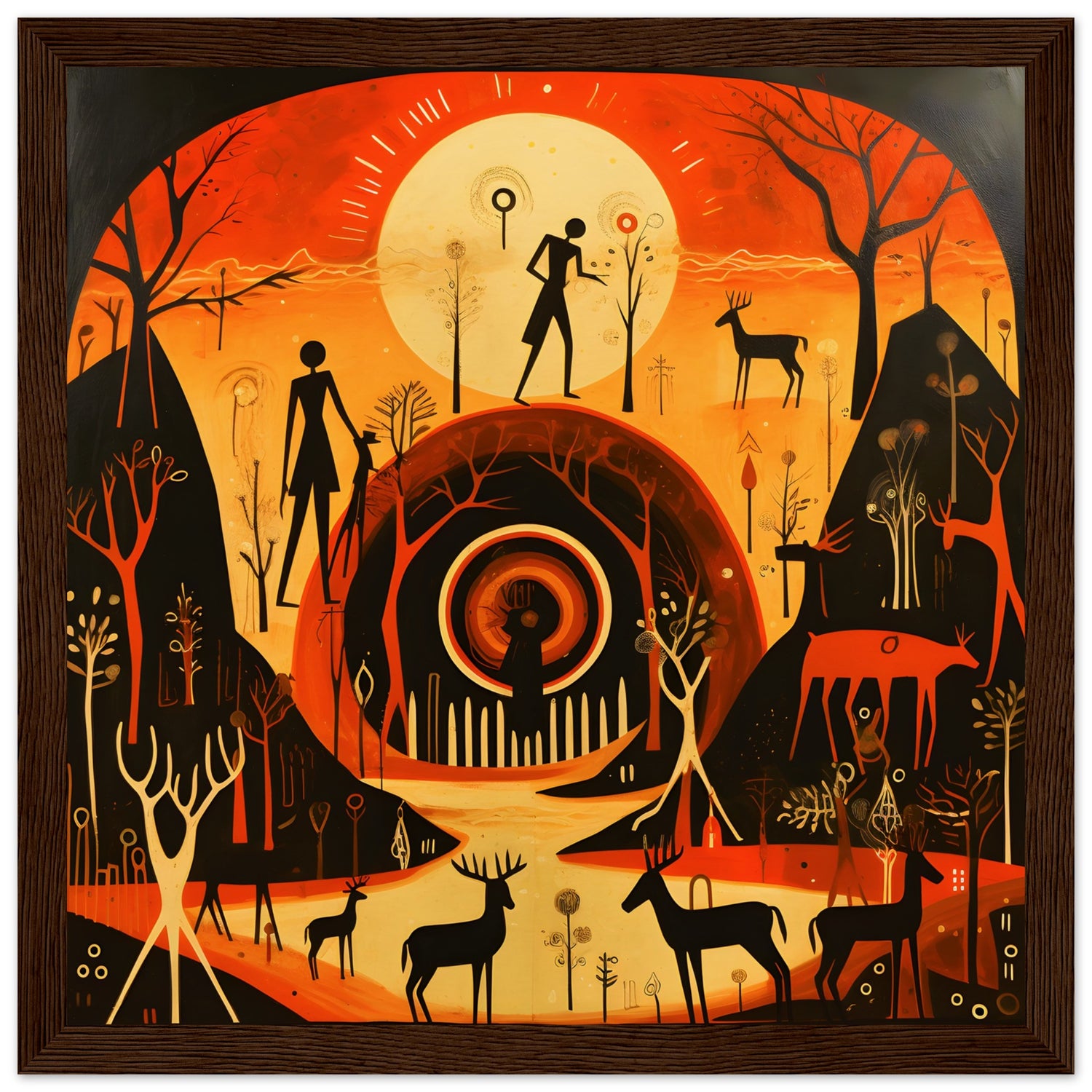Caveman Scene Wall Art Design