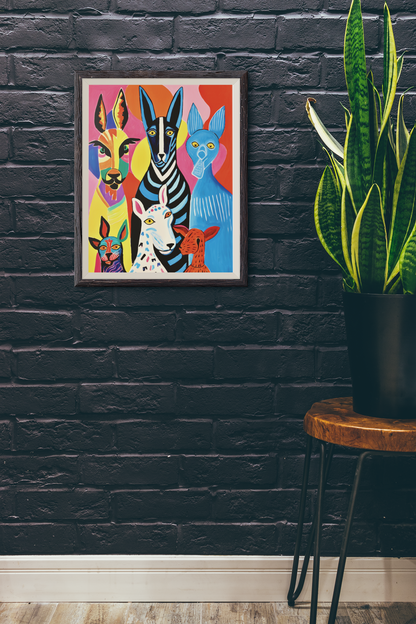 Strange Abstract Pets Wall Art