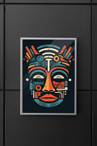 Tribal Mask Face Wall Art