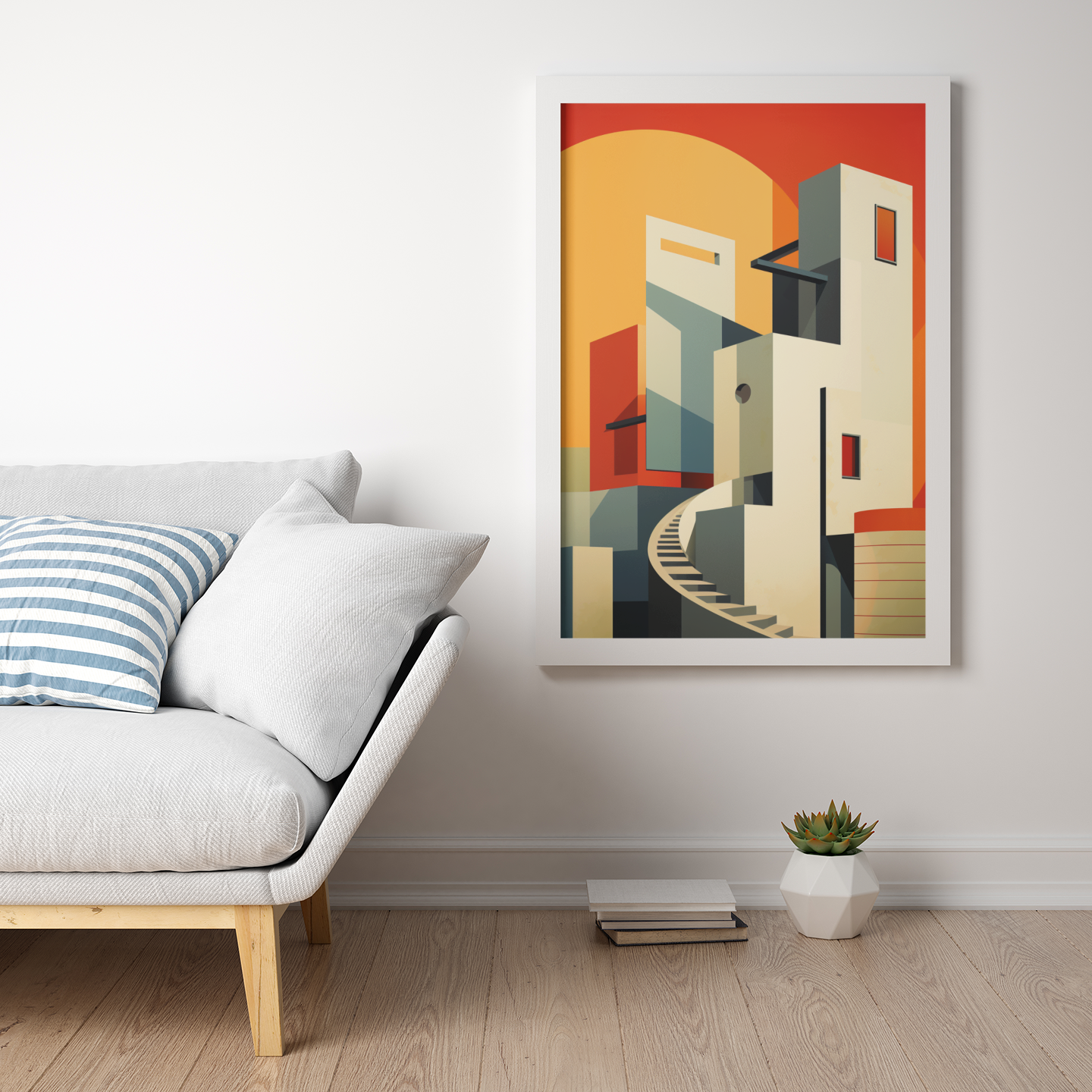 Bauhaus Style Architecture Wall Art Design
