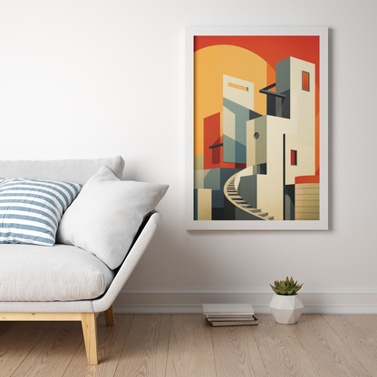 Bauhaus Style Architecture Wall Art Design