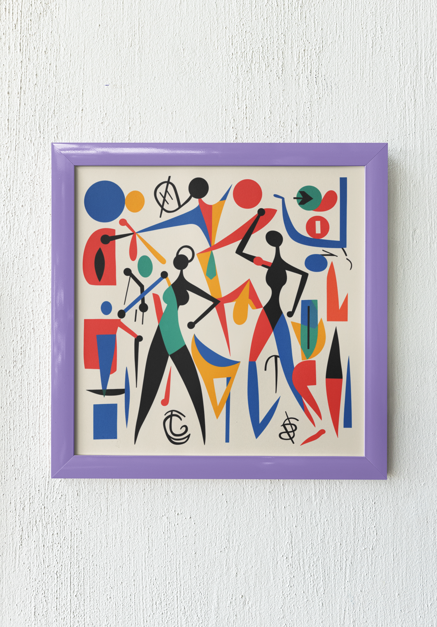 Abstract Dance and Music Party Wall Art Design