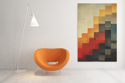 Abstract Color Rectangular Pattern Wall Art Design