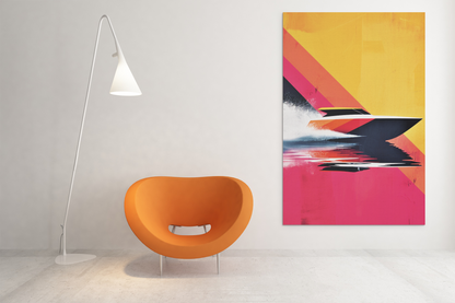 Motorboat At Speed Wall Art