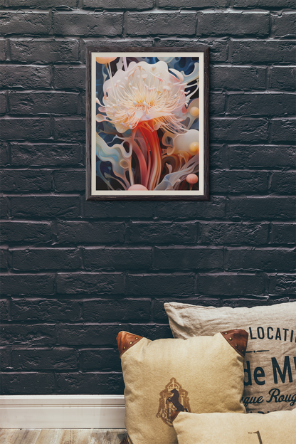 Sea Life Pink Anemone Wall Art