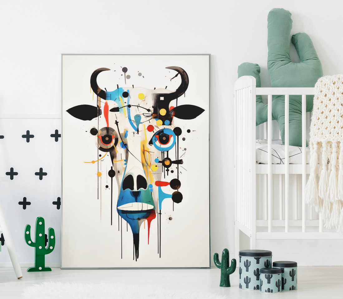 Whismical Abstract Cow&