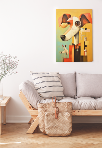 Funny Whippet Dog Wall Art