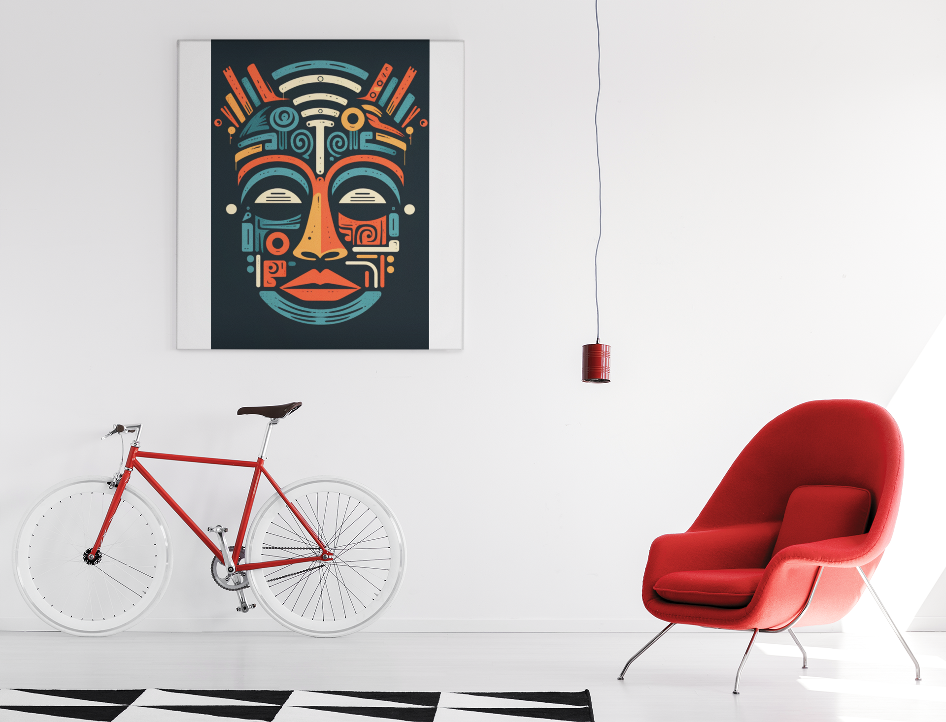 Tribal Mask Face Wall Art