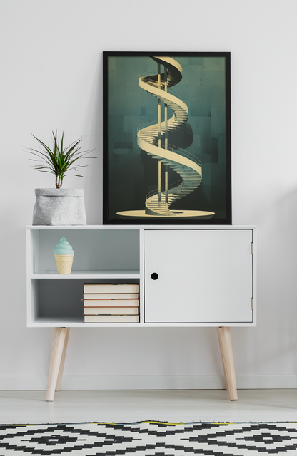 Spiral Stairs Abstract Wall Art Design