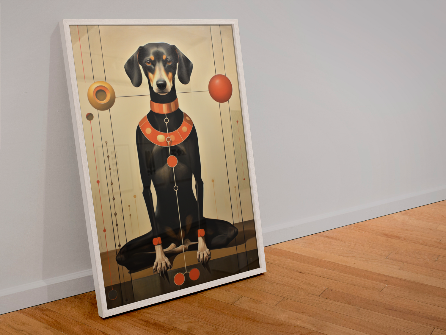 Doberman Zen Charachter Wall Art
